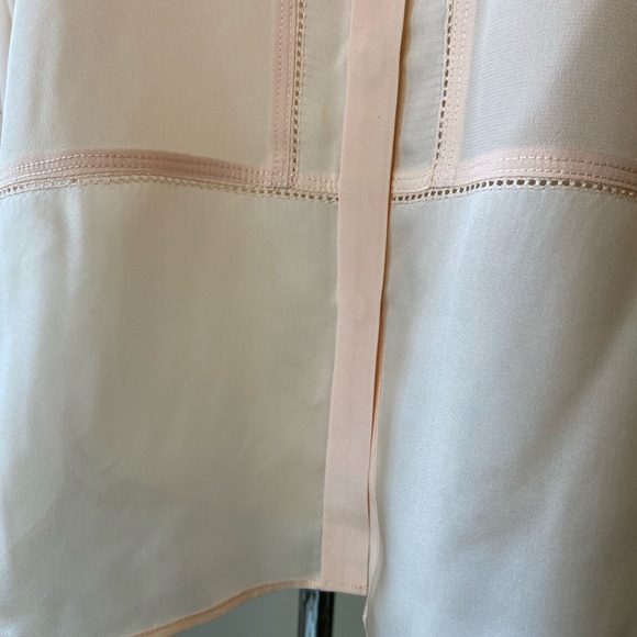 NWT J Crew button down blouse with pretty crochet detailing down front/seams. - Picture 6 of 7